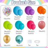 Multicolor Neon Balloon Arch Kit, Rainbow Balloons for Carnival & Birthday Party