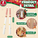 2 Pack Christmas Taper Candles, 10 Inch Unscented Candlesticks With Santa Claus Design For Table Centerpiece, Fireplace Mantel, Advent Wreath, Winter Wedding And Festive Home Decor