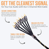 Pro 100% Ofc Copper 6 Channel 15 Ft Rca Audio Interconnect Stereo Cable With T