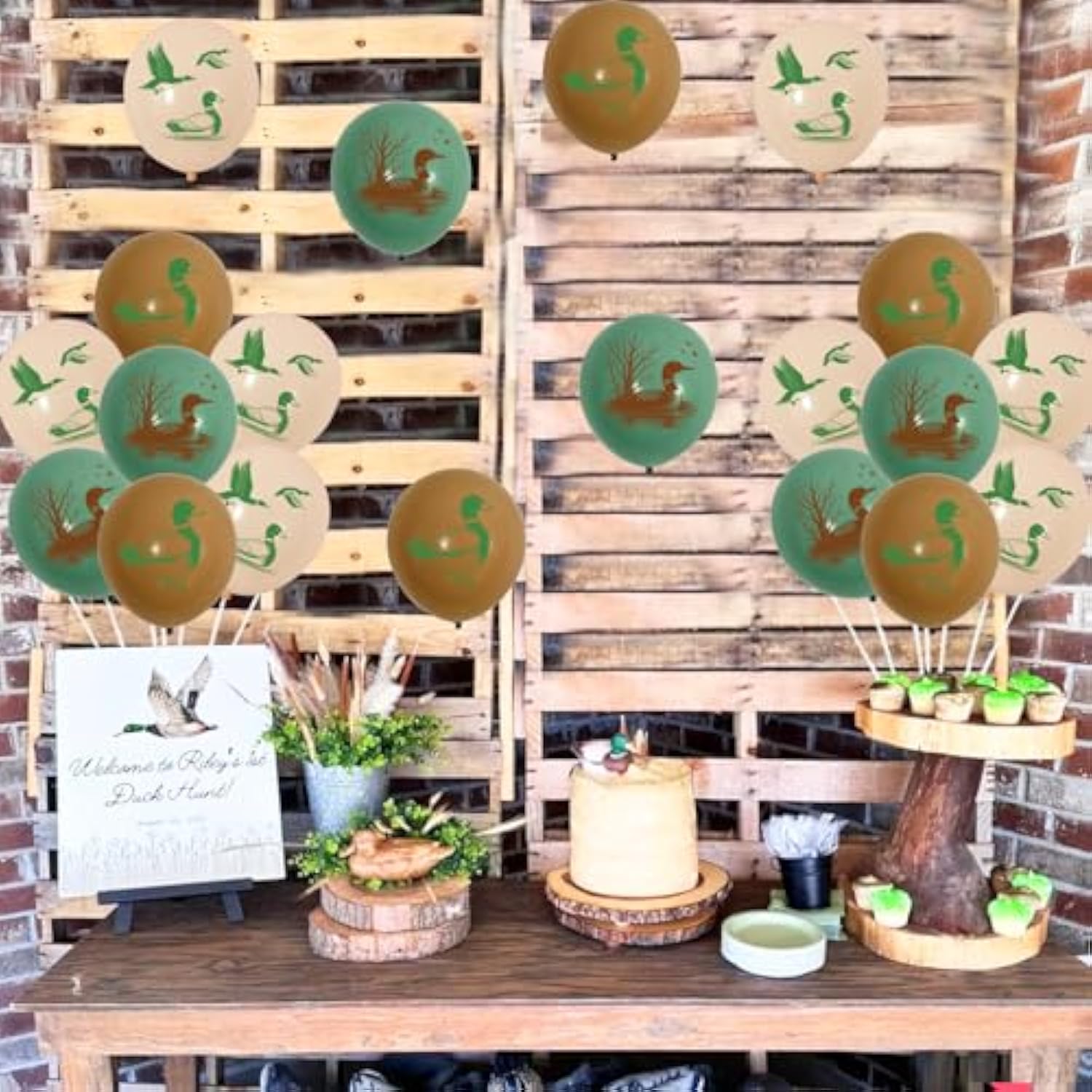 Duck Hunting Party Decorations, 36Pcs Mallard Duck Balloons 12 Inch For Birthday Baby Shower Decorations Party Supplies