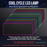 Large Rgb Gaming Mouse Pad For Desk Pad,Led Mouse Mat 7 Lighting Color And 3 Dynamic Modes,Waterproof Laptop Mouse Mat