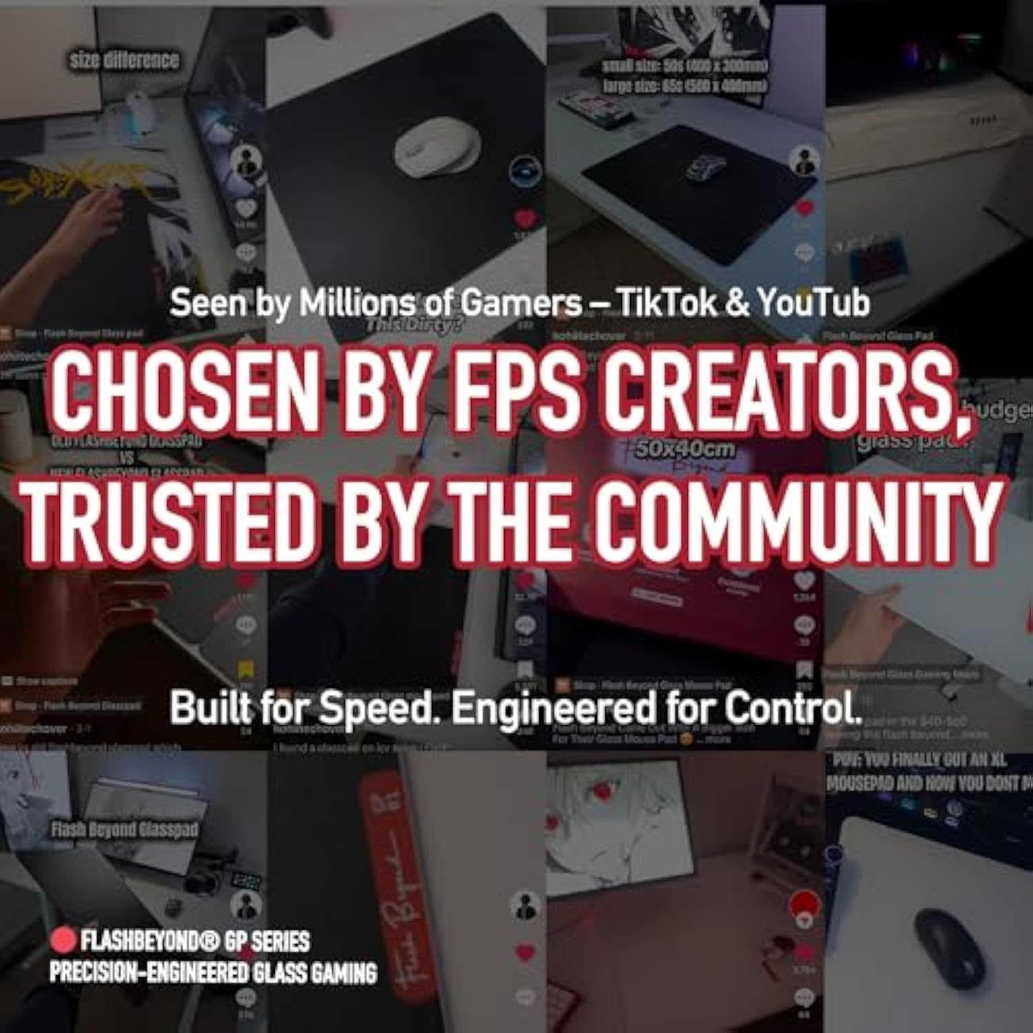 Glass Gaming Mouse Pad - Premium Glass Pad With Anti-Slip Rubber Base - Smooth, Precise Tracking, Durable Surface For High-Speed Gaming, Ideal For Fps Players (White-50 * 40Cm)