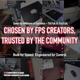 Glass Gaming Mouse Pad - Premium Glass Pad With Anti-Slip Rubber Base - Smooth, Precise Tracking, Durable Surface For High-Speed Gaming, Ideal For Fps Players (White-50 * 40Cm)