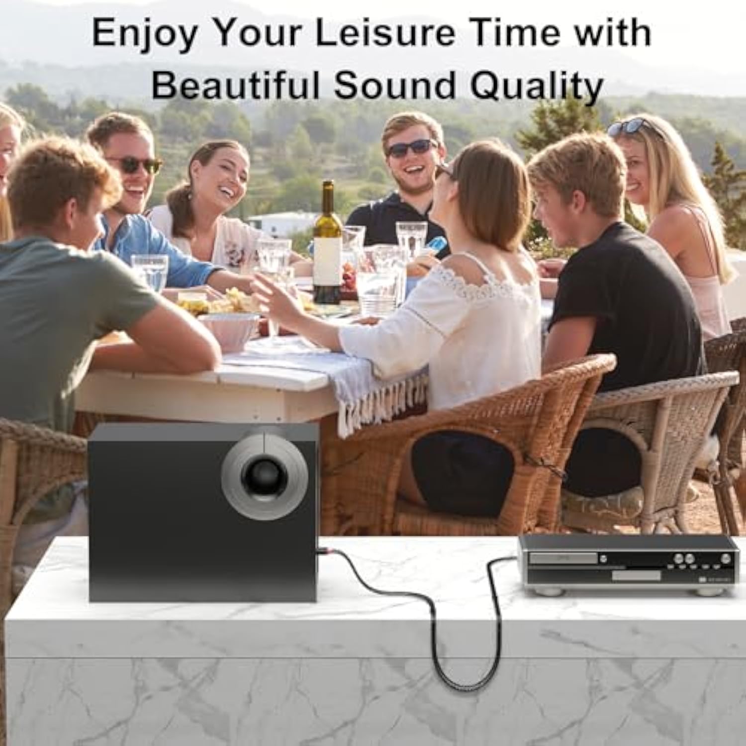 Dual 1/4" Ts To Dual Rca Cable, Gold Plated Quarter Inch To Rca Stereo Audio Interconnect With Nylon Braid [Audiowave Series] For Mixer, Amplifier, Audio Interface, 6 Feet