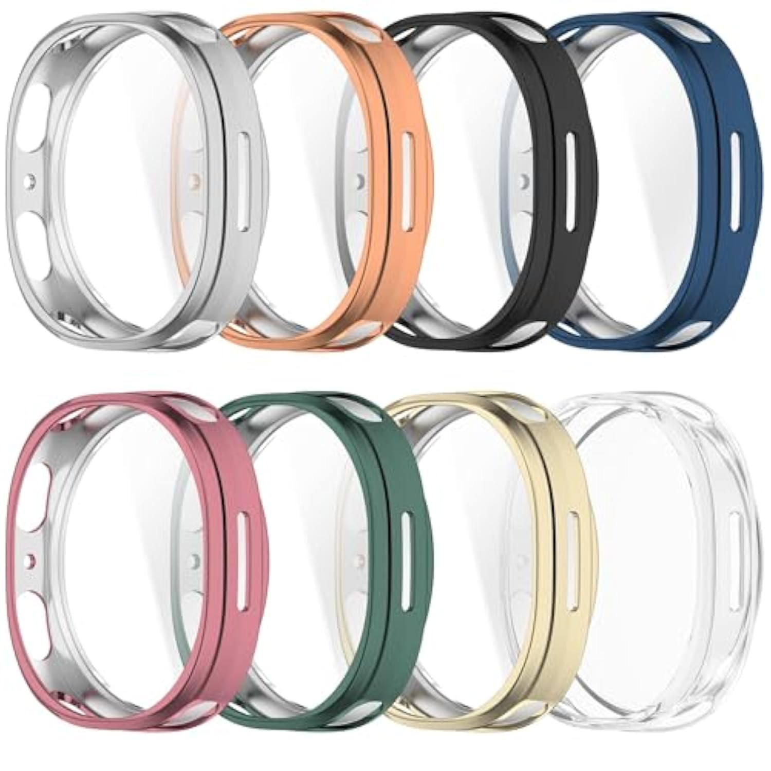 8-Pack Case Covers For Samsung Galaxy Watch 8 Case 44Mm, Soft Hd High Sensitivity Screen Protector With Tpu All Around Anti-Fall Bumper For Galaxy Watch 8 (44Mm)