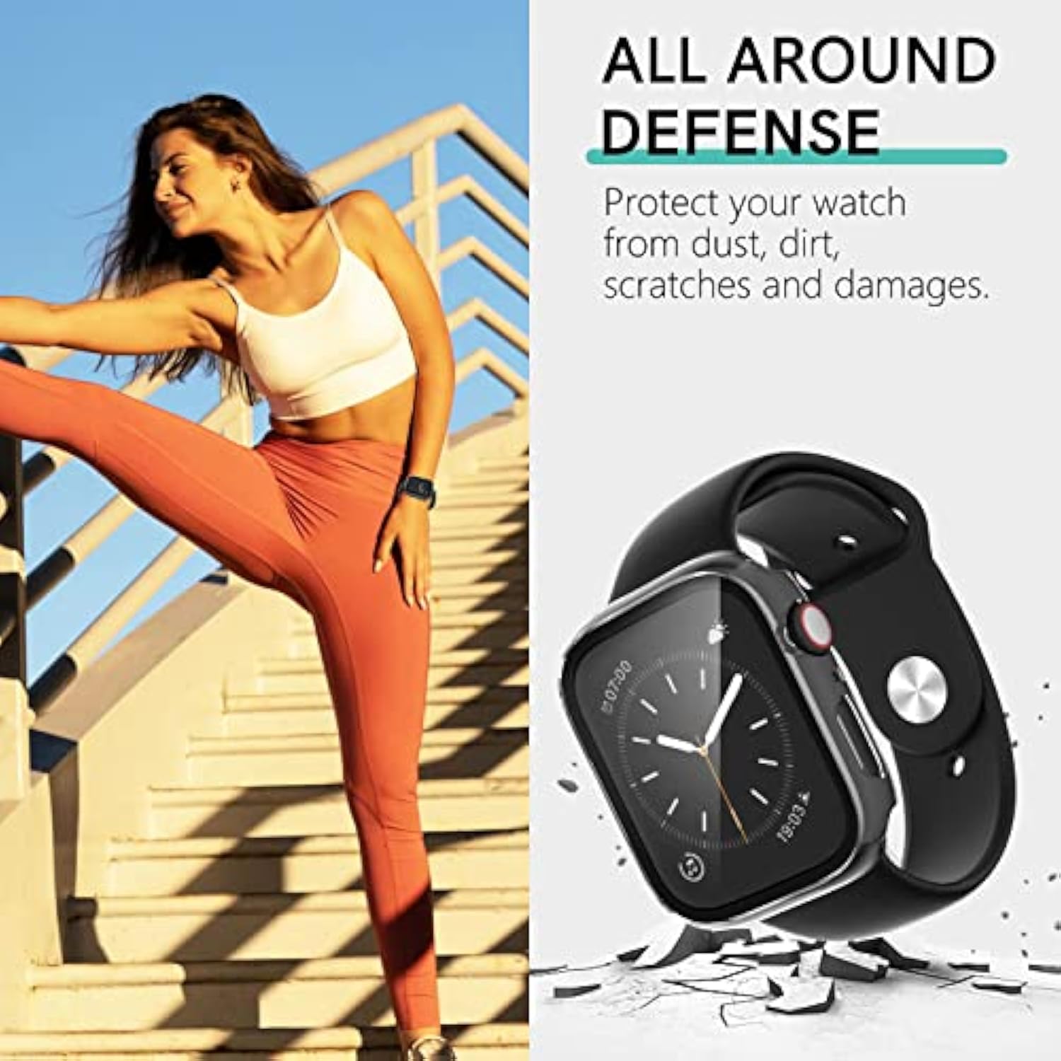 3-Pack Apple Watch SE/6/5/4 40mm Screen Protector Hard PC Film
