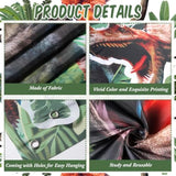 3 Pcs Dinosaur Door Decorations Dino Porch Banner Dinosaur Birthday Party Backdrop Jungle Safari Hanging Decorations Photo Booth Props Supplies For Window Wall Baby Shower, 72.8 X 35.4 In