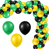 120 Pcs Juneteenth Day Balloons Jamaica Latex Balloons Bulk 12 Inch Black Yellow Green Decor For Black History Month Independence Freedom Day Decorations Birthday Party Favors