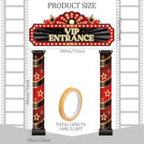 3 Pcs Casino Movie Night Porch Sign Banner Movie Casino Theme Party Decorations Vip Door Entrance Banner Movie Theater Welcome Porch Sign Red Carpet Party Decoration(Movie Night)