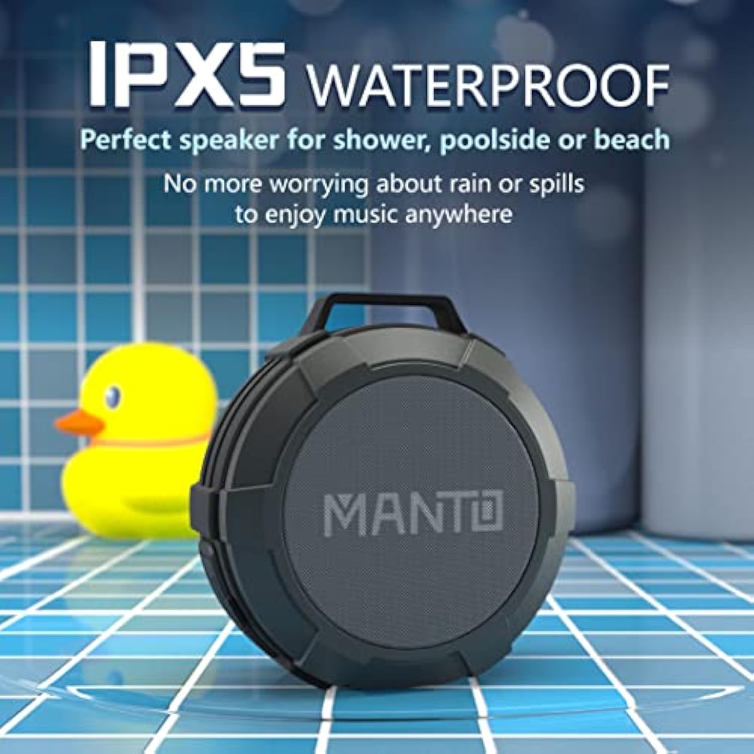 Cuckoo Portable Bluetooth Speaker, Ipx5 Waterproof Wireless Speaker With Stereo Sound, 12H Playtime, Micro Sd Support For Shower, Outdoor, Camping, Hiking