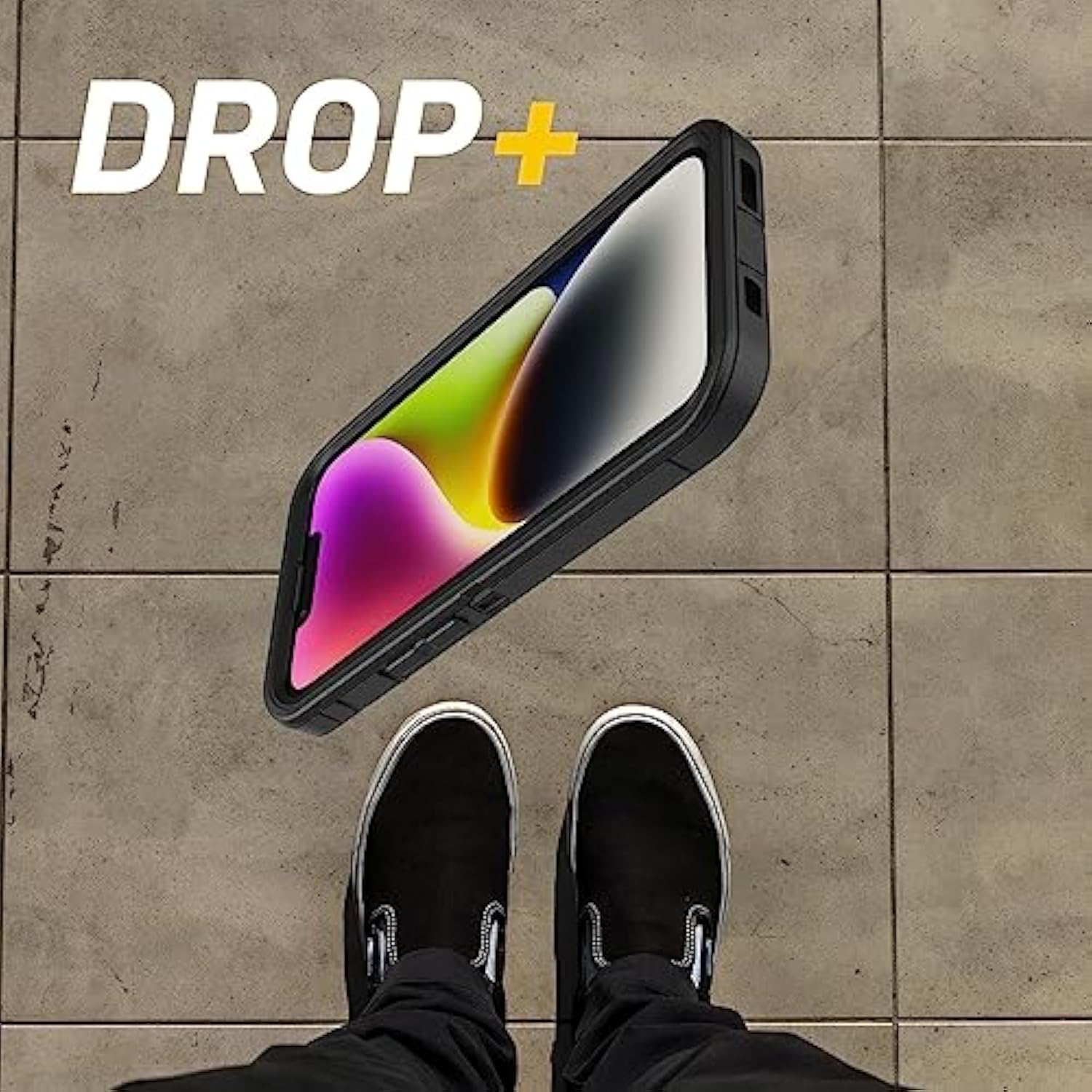 OtterBox iPhone 14, & iPhone 13 (Only) - Defender Series Case - Case Only - Screenless - Rugged & Durable - with Port Protection - Microbial Defense Protection (Black)