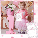 25 Pcs Winter Onederland Birthday Party Invitations With Envelopes First Birthday Decorations Winter Snowflakes Silver Pink Invitations For Holiday Winter 1St Birthday Party Supplies, 4 X 6 Inch