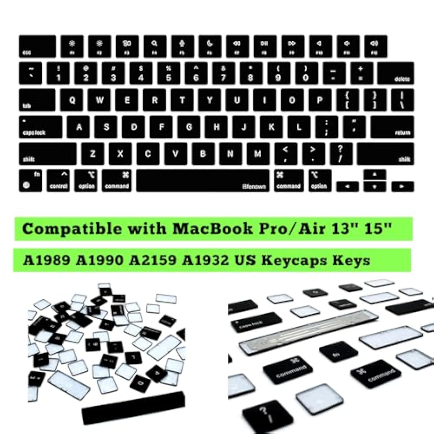 A2681 Us Keycaps Keys For Macbook Air 13.6" M2 A2681 Replacement Us Keyboard K