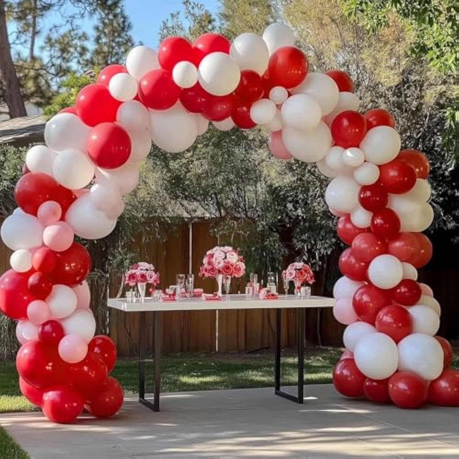 129Pcs Red Balloons Different Sizes 18 12 10 5 Inch For Garland Arch,