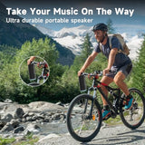 Bluetooth Speaker, Portable Wireless Clear Loud Stereo Sound Ipx5 Waterproof With Rgb Lights Bt5.3 Long Playtime Tws Pairing,For Home Party Outdoor Beach,Great Gift Choice (Black)