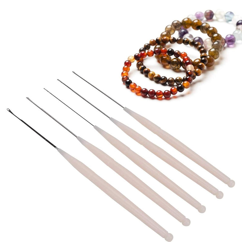 Threading Needles, 5Pcs 1.8Mm Jewelry Beading Needles With Handle Design, Ligh