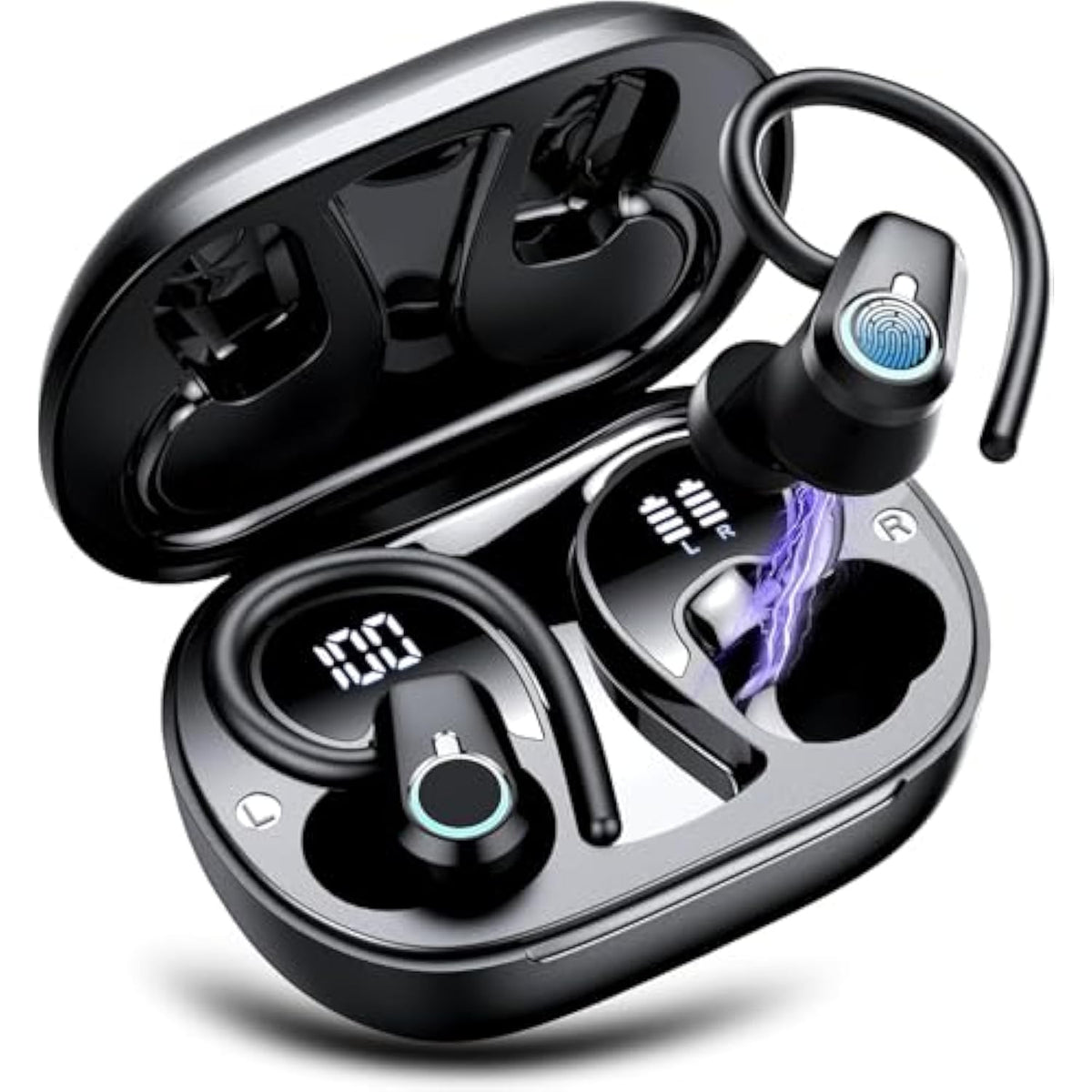 Wireless Earbuds, 2023 Bluetooth Headphones 5.3 Sport, 50H Ear Buds With Earho