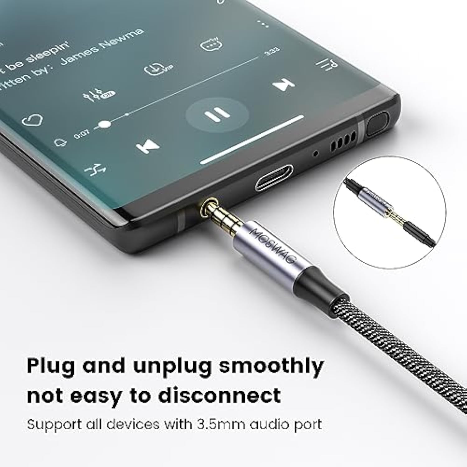 10Ft/3Meter Long 3.5Mm Extension Trrs 4-Pole Headphone Cable Male To Female Audio Cable Nylon Braided Compatible For Home/Car Stereos Smartphones Headphones Tablets Media Players And More