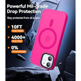 Magnetic Compatible With Iphone 11 Case [Compatible With Magsafe] [Translucent Matte] Slim Thin Shockproof Protective Bumper Cover Phone Case Cover 6.1 Inch - Hot Pink