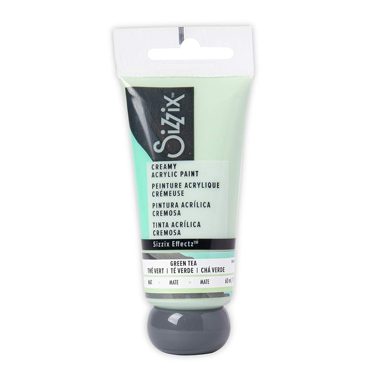 Sizzix Effectz Creamy Matte Acrylic Paint Green Tea 60ml, 664547