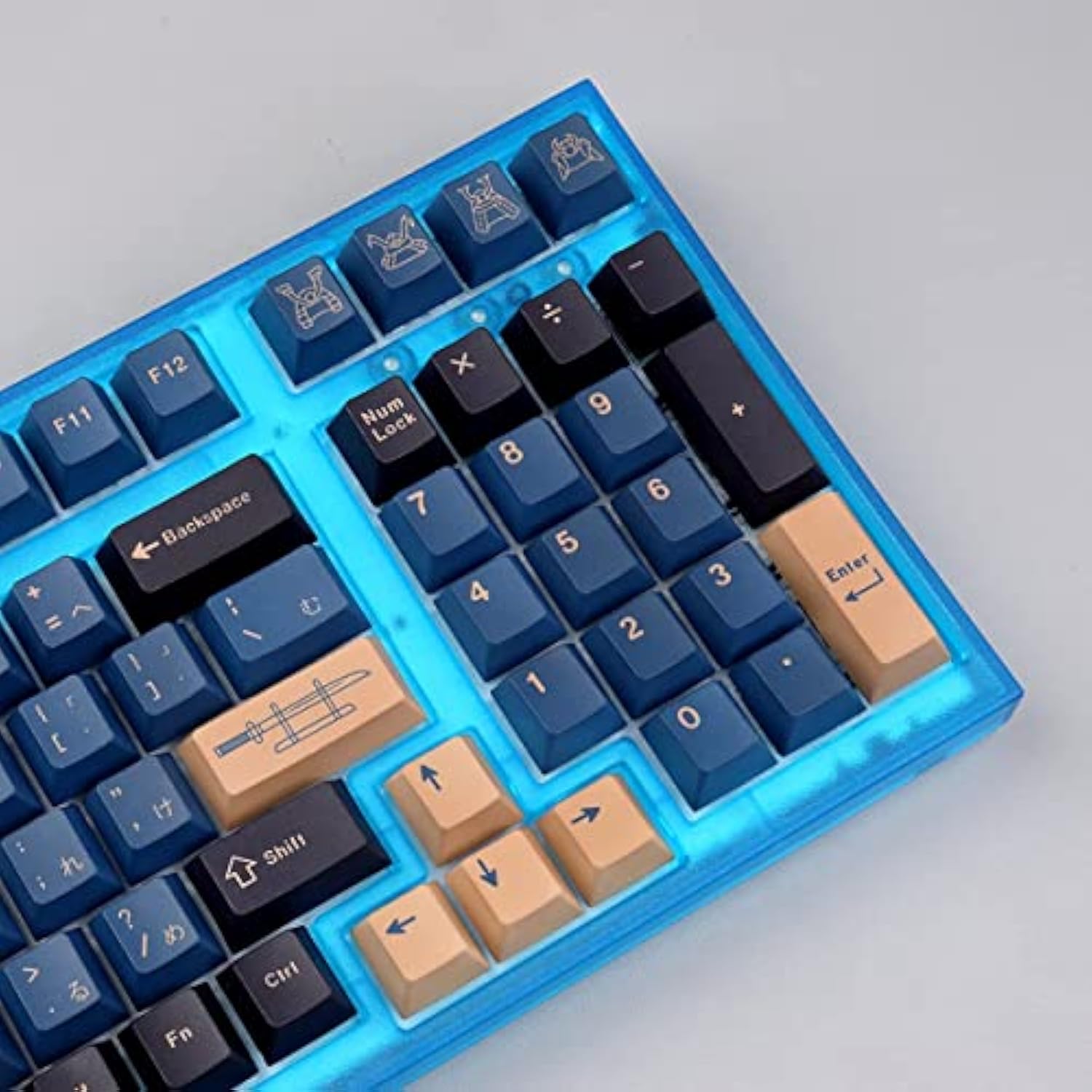Pbt Keycaps,129 Keys Japanese Keycap Dye Sublimation For 61/64/68/87/96/104/10
