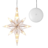 Christmas Star Window Light, Led Star Hanging Christmas Lights With Suction Cup Battery Operated Bethlehem Star Light Fo