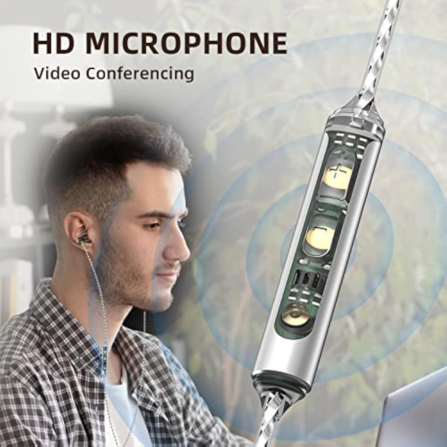 Kbear Kw1 Usb Type C Headphones In Ear Earphones With Mic And Volume Control,