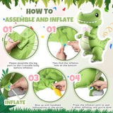 2 Pack Self Standing 4D Alligator Crocodile Balloons Foil Inflatable Balloons For Birthday Jungle Safari Theme Party Baby Shower Decorations