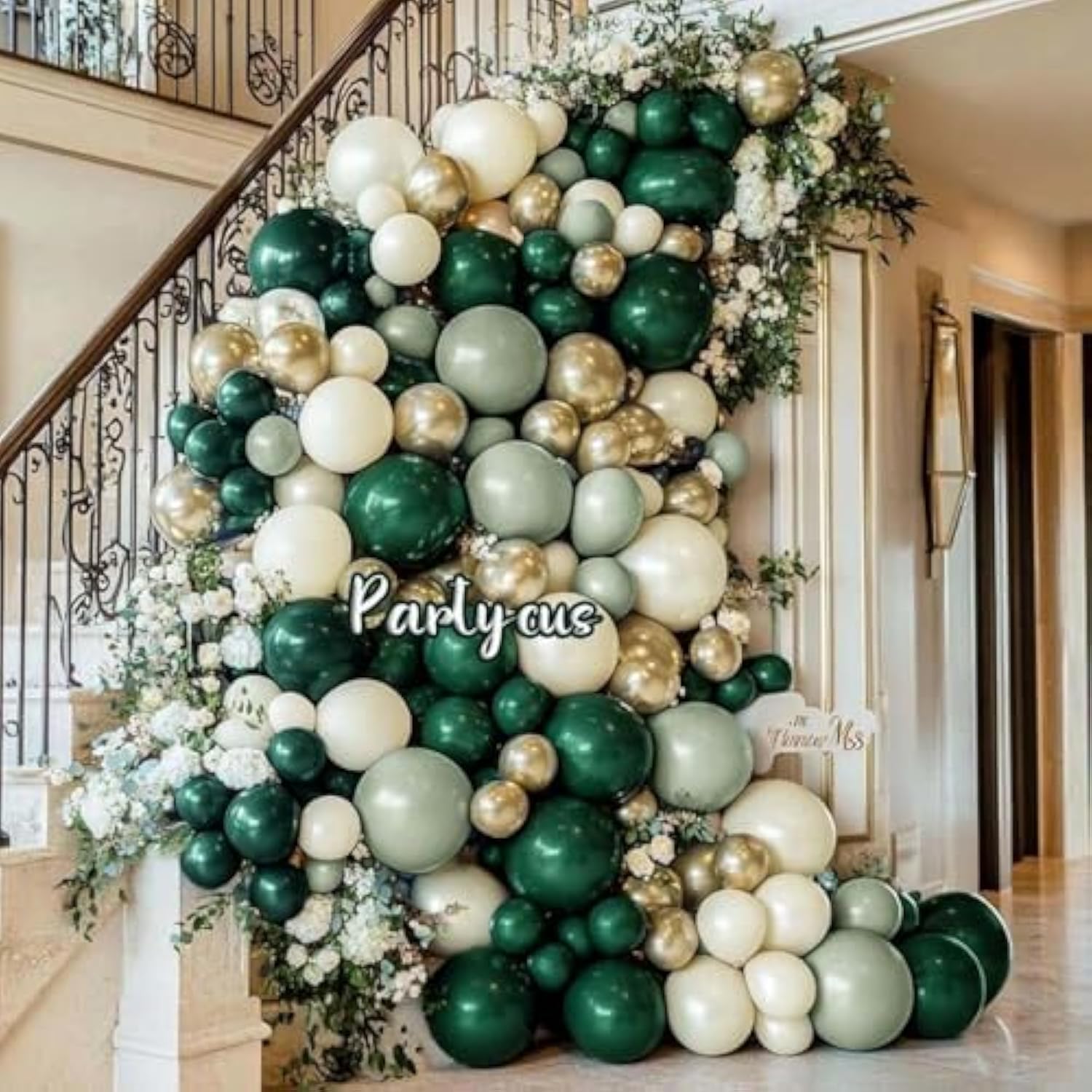 93pcs Emerald Green & Gold Balloon Garland Kit for Birthday  Wedding Decor