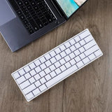 Blank Thick Pbt Oem Profile 61 Ansi Keycaps For Mx Switches Mechanical Keyboard (White)(Only Keycap)