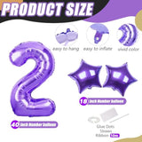 40-Inch Purple Number 2026 Balloons for New Year Party and Holiday Decor