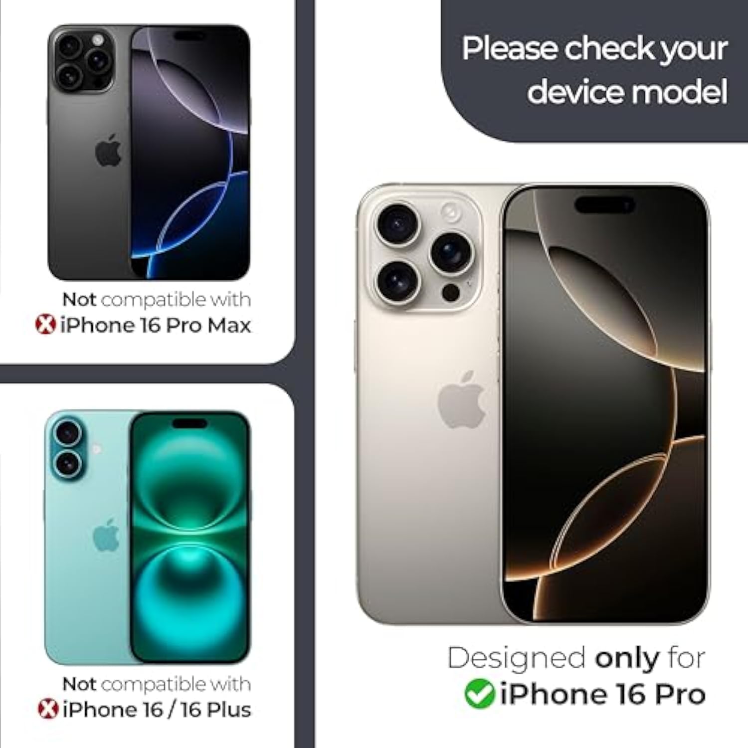 ArmorSuit 2 Pack for iPhone 16 Pro Screen Protector Case Friendly MilitaryShield HD Clear Film - Made in USA
