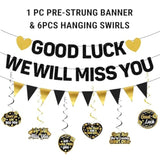 Farewell Party Decorations, We Will Miss You Banner Cake Topper Balloons Hanging Swirls Kit, Going Away/Leaving/Retirement Party Decorations For Men Women, Coworker Goodbye Party Supplies