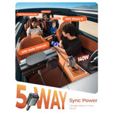 Car Cigarette Lighter Splitter, Metal 90W Dual Cigarette Lighter Adapter Metal With Pd30W Retractable Car Charger, Led Voltage12V/24V Car Charger Splitter For Iphone 16, Gps, Dashcam