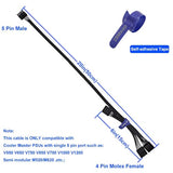 5 Pin To 3X 4 Pin Molex Hard Drive Hdd Power Adapter Cable Only For Cooler Mas