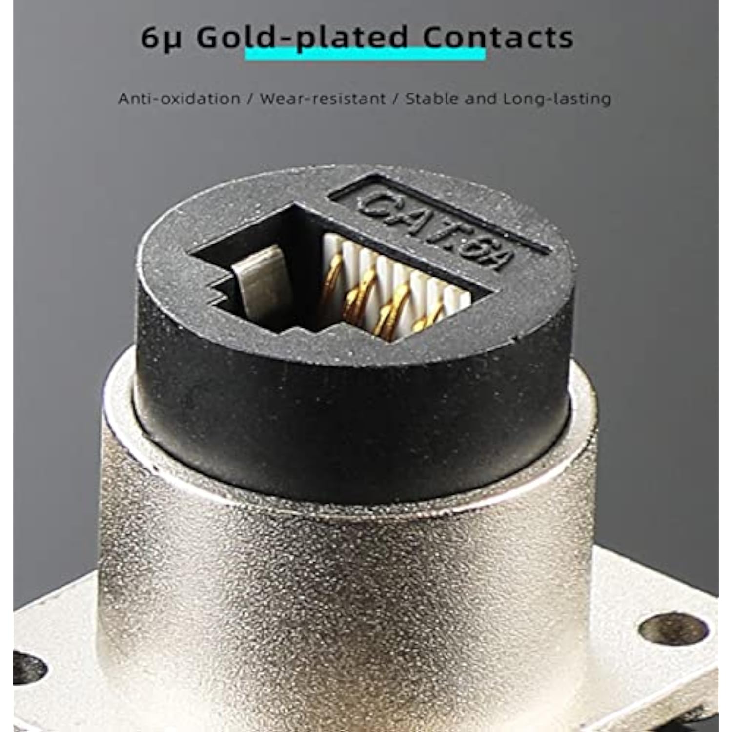 5Pcs Rj45 Shielded Panel Mount Connector, D-Type Rj45 Cat6A Socket, Female To