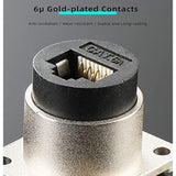 2Pcs Rj45 Panel Mount Connector D-Type,Shielded Cat6A/6/5E/5 Ethernet Lan Cabl