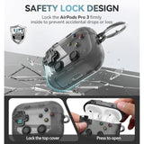 AirPods Pro 3 Case Cover with Safety Lock - Clear Black