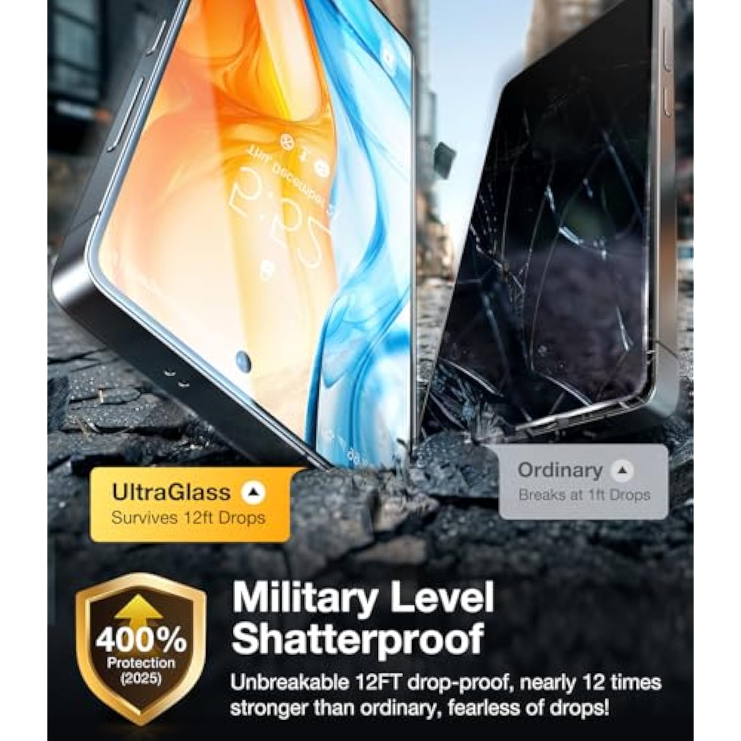 2-Pack Unbreakable 9H+ Screen Protector for Samsung S25, Shatterproof, Durable