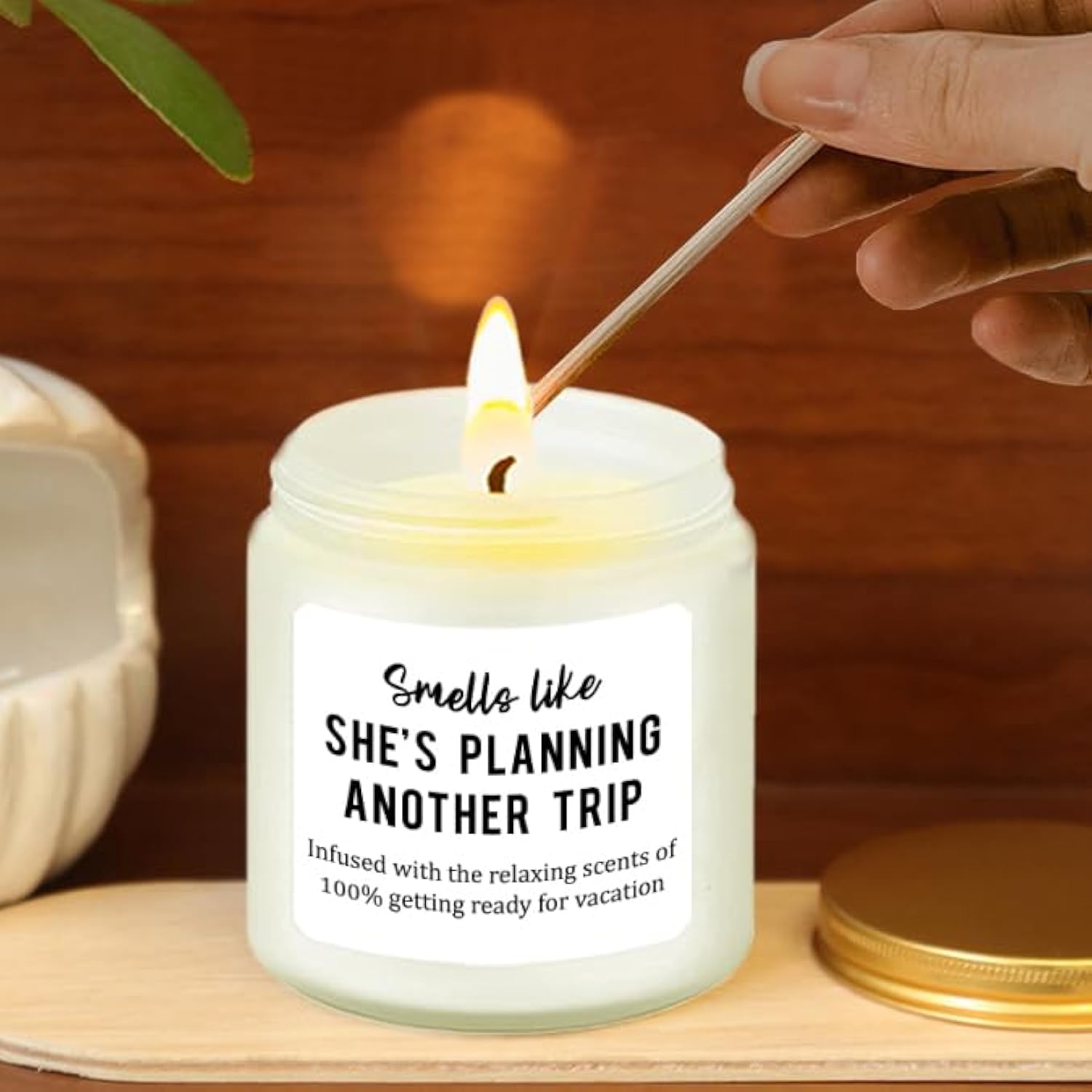 Travel Gifts For Women - Lavender Scented Candle - Best Gifts For People Who Travel - Unique Vacation Gift For Traveler