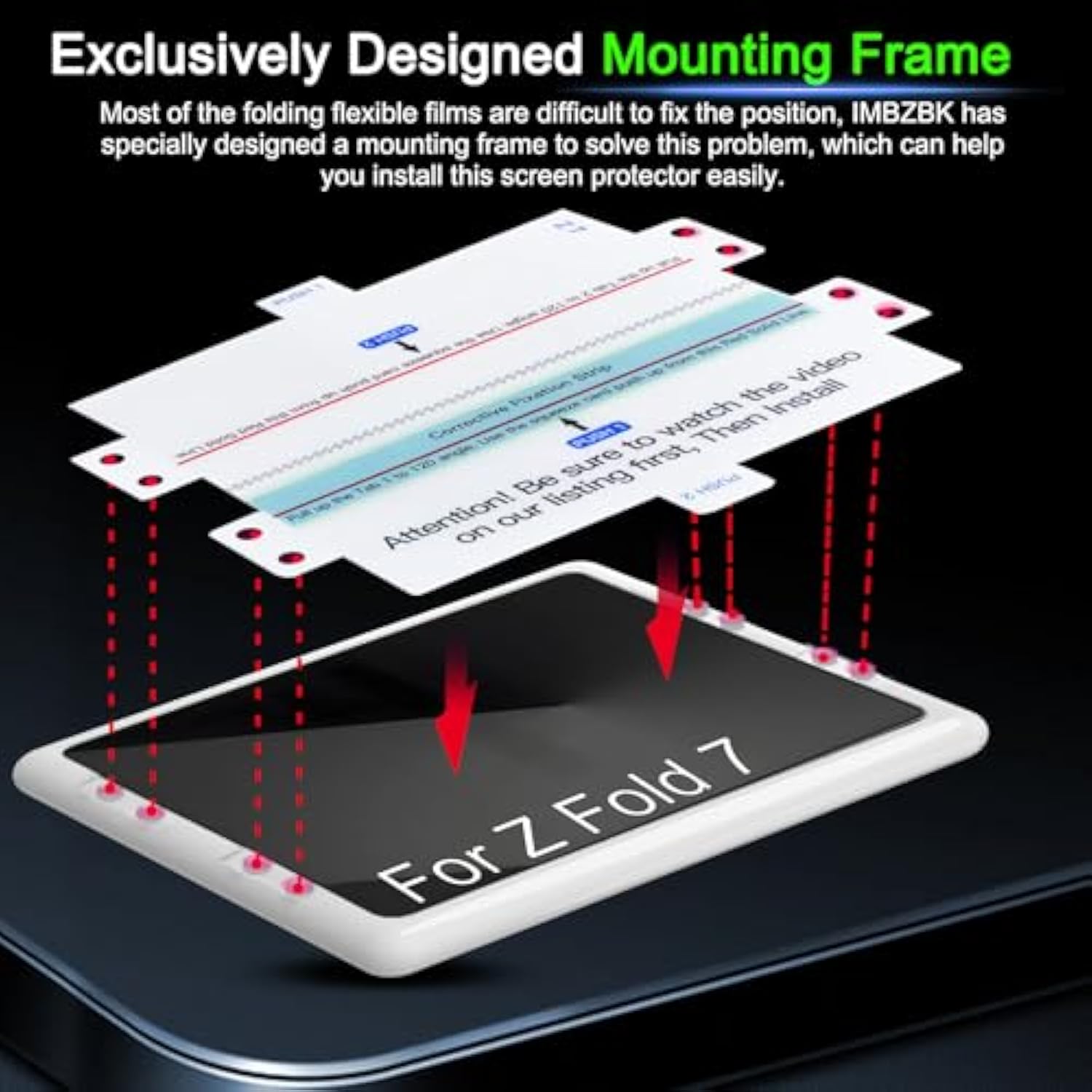 [Auto-Dust Removal] 2 Pack Privacy Screen Protector For Samsung Galaxy Z Fold 7, 2 Inside Anti-Spy Film + 2 Front Tempered Glass + 2 Camera Lens Protector Accessories With Installation Frame