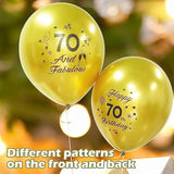 60Th Birthday Balloons, Black Gold Number 60 Balloons, 15Pcs Happy Birthday Balloons Party Deocorations Supplies, 12Inch Latex Confetti Balloons For Adult Men Women