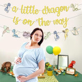 Dragon Baby Shower Party Decorations A Little Dragon Is On The Way Banner Dragon Theme Garland Banner Magic Dragon Party Decor Dragon Theme Party Little Dragon Baby Shower Supplies For Boys