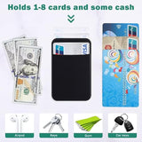 Phone Case Card Holder with Spandex Material, Stretchy Phone Wallet Stick On