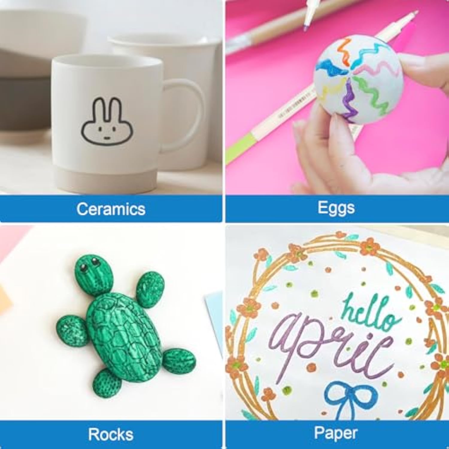 Metallic Brush Markers,15 Colors Metallic Marker Pens, Brush Tip Art Pen For Black Paper Ceramic Diy Album Adult Colouring Book Scrapbook Craft Supplies Christmas