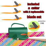 Wrapping Paper Roll Cutter Tool With 3 Pcs Replaceable Blade Kit Gift Wrapping Paper Cutter For Christmas And Birthday Wrapping Paper Gift Wrap Cutter Holder Tube Slicing Trimming.
