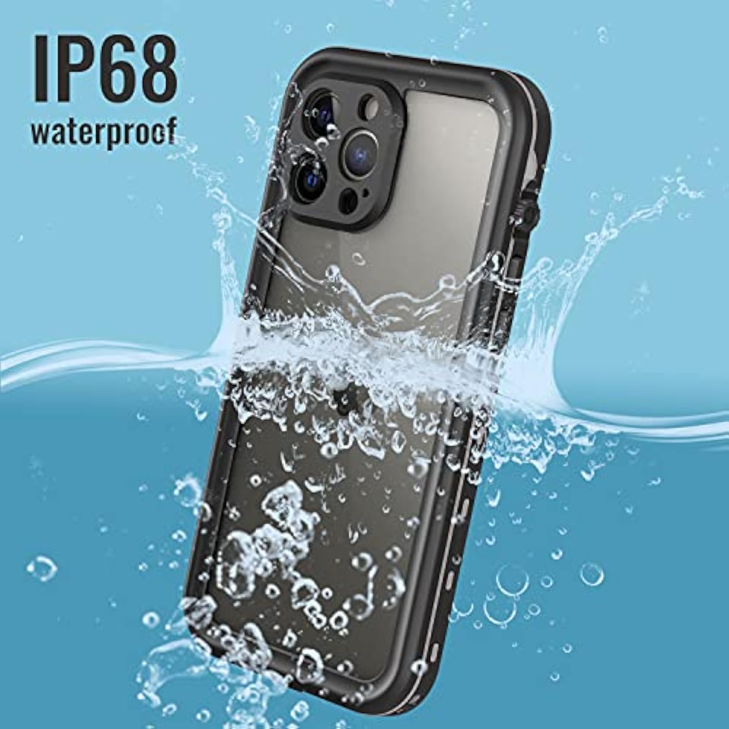 Iphone 13 Pro Case, Waterproof & Shockproof Phone Case, Full Protection, Ip68, 6.1 Inch, Black