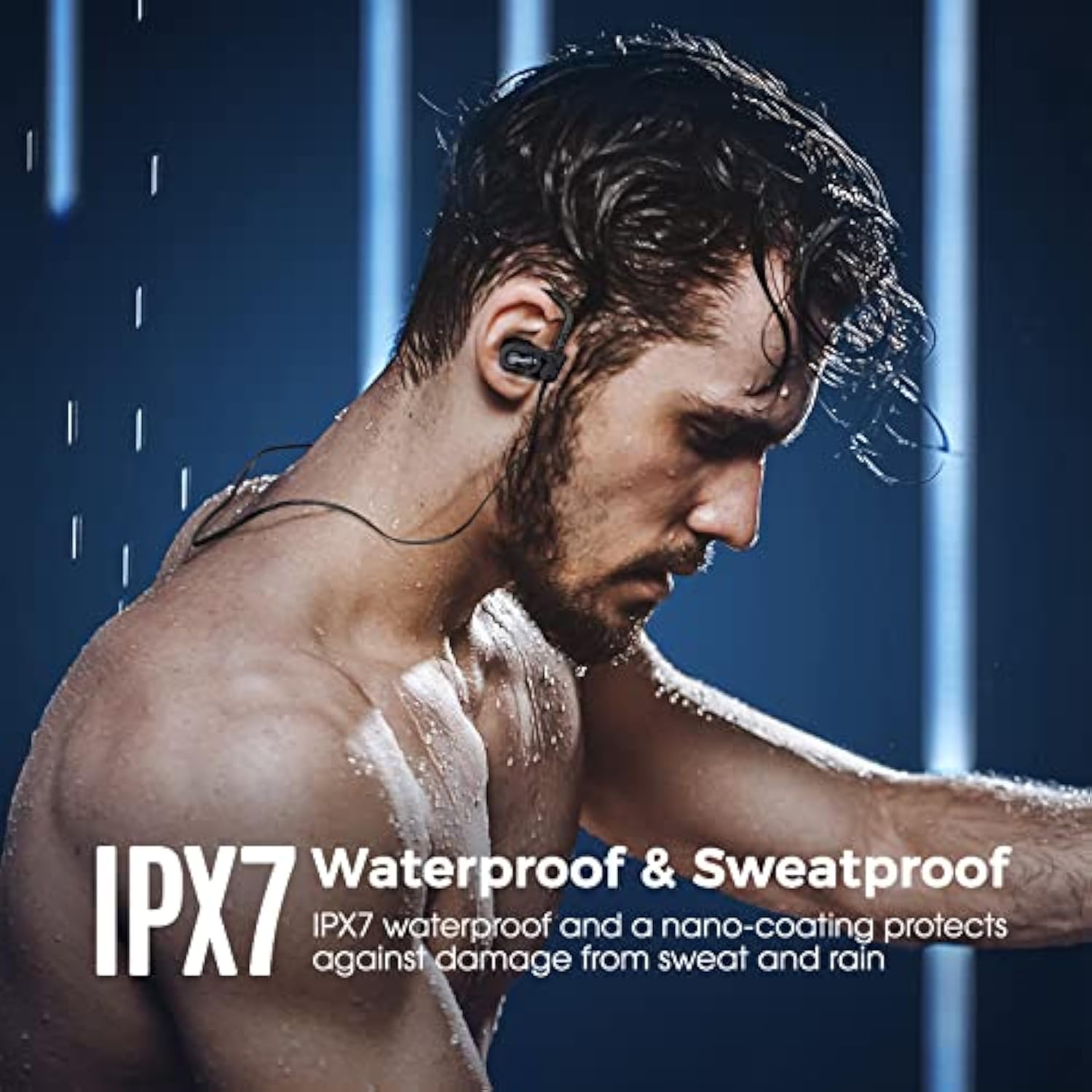 Bluetooth Wireless Earbuds Deep Bass 16H Playtime IPX7 Waterproof Sports