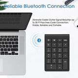 Bluetooth Number Pad For Laptop, Wireless Bluetooth 10 Key Numeric Number Keypad Numpad, Extensions Number Keyboard Laptop Accessories For Pc Chrome Notebook (No Receiver)