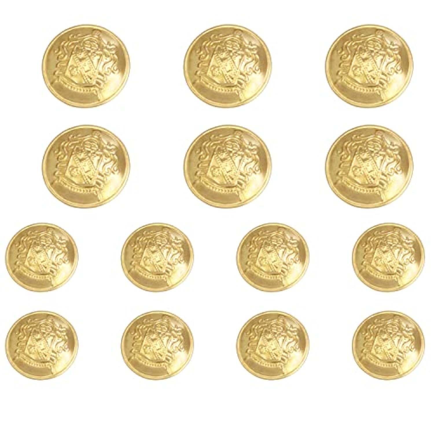 14Pcs Retro Metal Blazer Buttons Brass Buttons Suitable For Suits, Spo